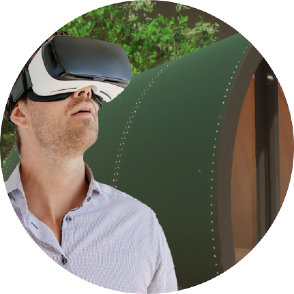 Man with occulus quest on